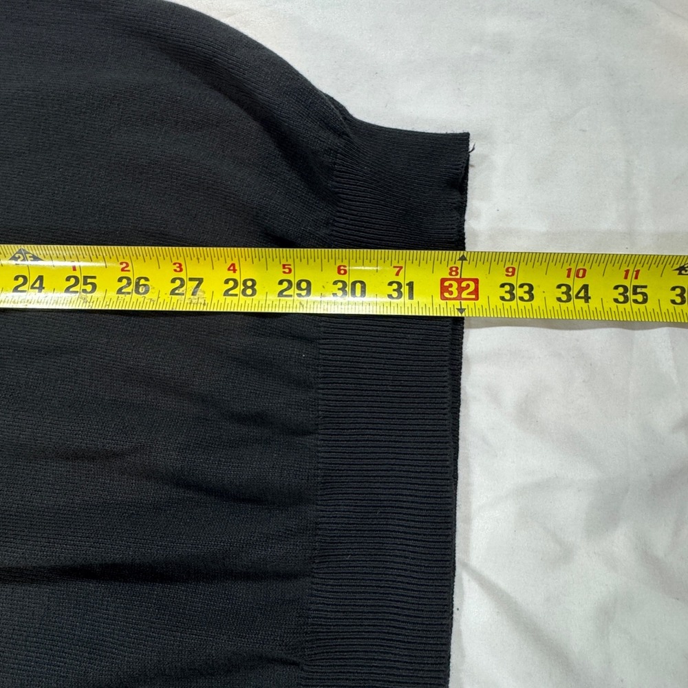 Toscano Long Sleeve Knit Polo Sweater Made in Italy Men's XLT‎ Black Luxury - Picture 6 of 8